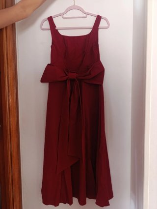Vestido rojo estilo romántico/coquette