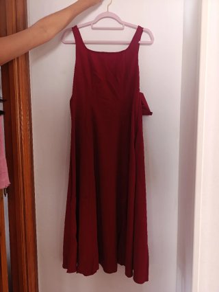 Vestido rojo estilo romántico/coquette