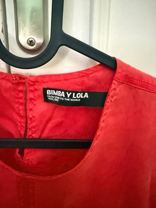 Vestido Bimba y Lola Rojo Talla XS
