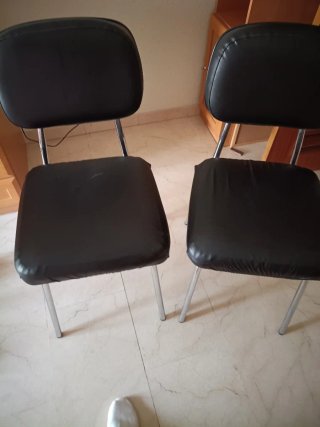 2 Sillas Metálicas Negras