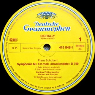 Schubert Mendelssohn Sinfonia 8 e 4 LP
