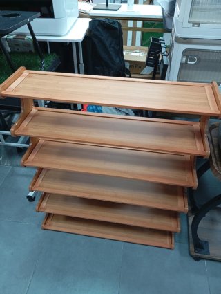 Zapatero alto madera 5 niveles delgado