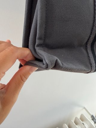 Bolso lona gris Hermes