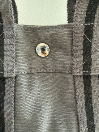 Bolso lona gris Hermes
