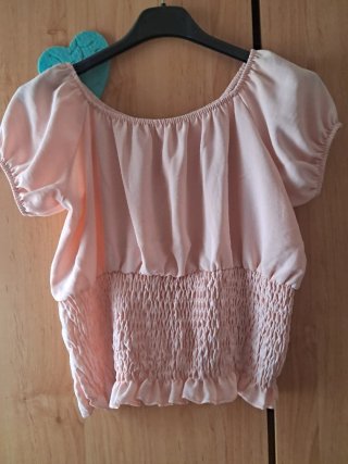 Blusa rosa pálido elástica