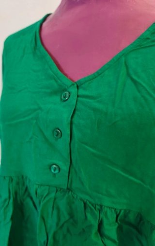 Blusa larga vestido verde Mango talla L