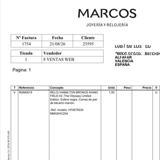 Edición Limitada “The Odyssey” HAMILTON - Nuevo -