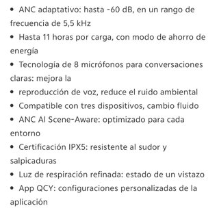 QCY MeloBuds A30 Auriculares Inalámbricos ANC