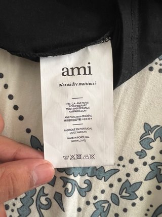 Camiseta AMI Paris Ami de Cour Negra Talla S