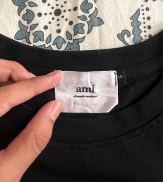 Camiseta AMI Paris Ami de Cour Negra Talla S