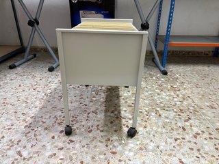 Archivador Metálico con Ruedas y Carpetas