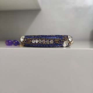 3 Pulseras Azul Morado con Dijes outfit accesorios