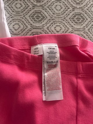 Conjunto niña camiseta y pantalón rosa talla 8-9