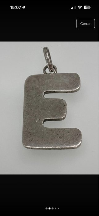 Colgante Plata Letra E