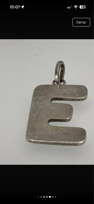 Colgante Plata Letra E