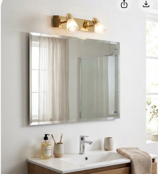 Aplique pared dorado 2 focos