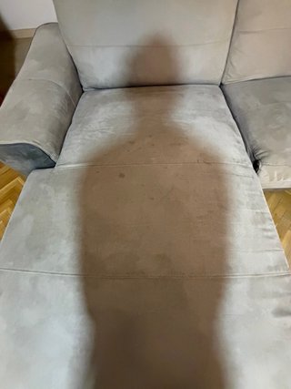 Sofá chaise longue con motor gris