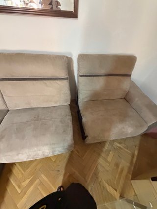 Sofá chaise longue con motor gris