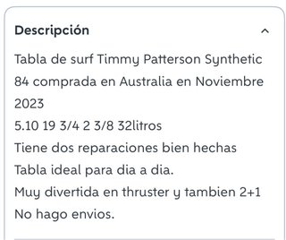 Tabla Surf 5.10 T.Patterson