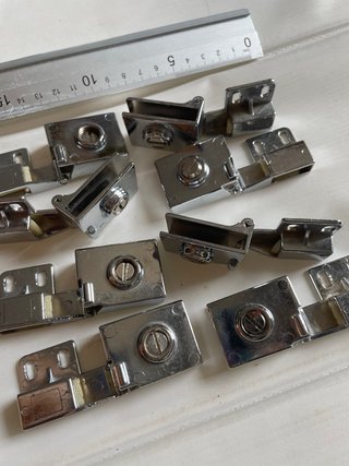 8 Bisagras para Puertas de Cristal
