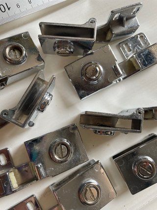 8 Bisagras para Puertas de Cristal