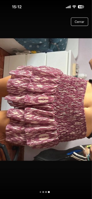 Falda Brookville Morado y Blanco