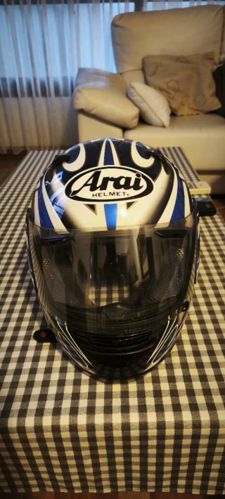 Casco Integral Arai Azul y Blanco