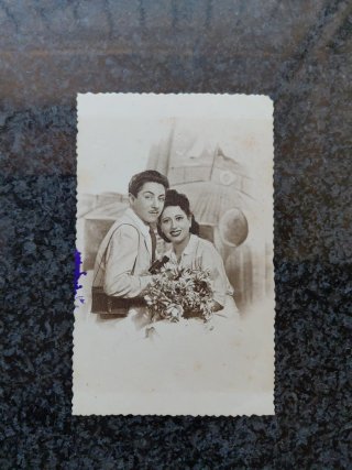 Lote 7 Postales Antiguas Años 40/50 Parejas