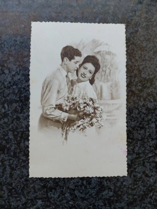 Lote 7 Postales Antiguas Años 40/50 Parejas