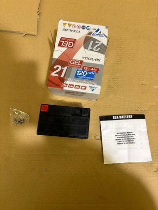Batería Moto CARTEC YTX4L-BS 12V 4Ah 120A GEL