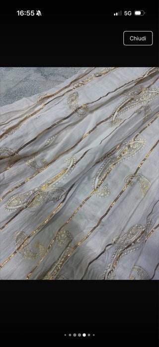 Vestito donna oro e bianco taglia unica