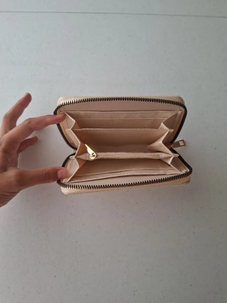 Monedero/Cartera Beige Cocodrilo