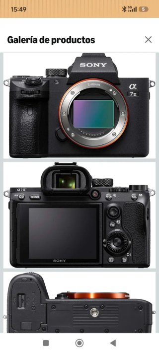 Cámara Sony A7 III Poco Uso Sin Rasguños