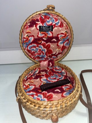 Bolso redondo Zara ratán