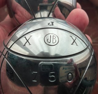 2 palline da bocce professionali XJBX 75 750 nuove