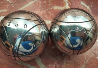 2 palline da bocce professionali XJBX 75 750 nuove