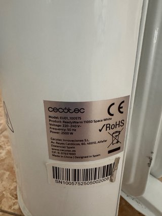 Radiador Eléctrico Aceite Bajo Consumo 2000W