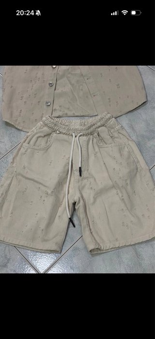 Completo estivo strappato beige