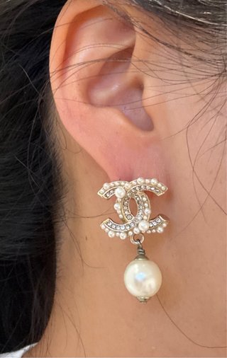 Pendientes Chanel Perlas Dorados
