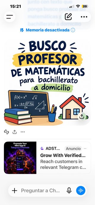 Busco profesor de matemáticas para bachillerato