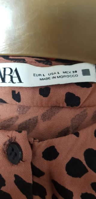 Vestido Zara estampado animal print l