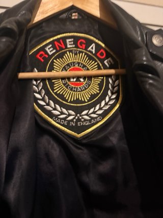 Cazadora Biker Cuero Negra