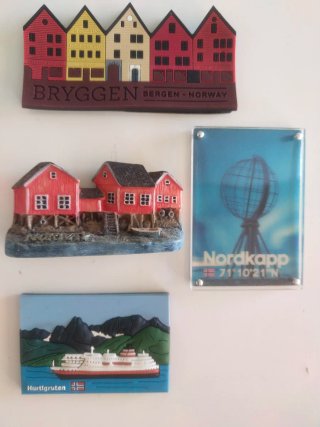 Imanes Noruega Bryggen Nordkapp Souvenir Viajes