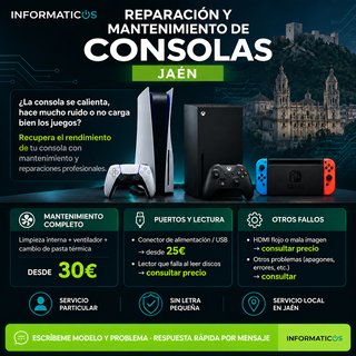 Reparación y Mantenimiento Consolas - Jaén