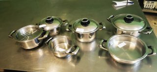 Batteria pentole acciaio inox varie misure