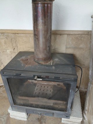 Chimenea Hierro Fundido Negra