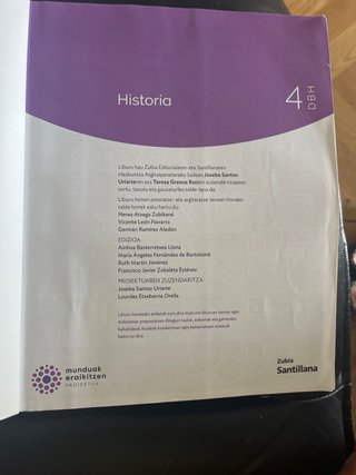 Historia, 4 DBH, Munduak eraikitzen proiektua
