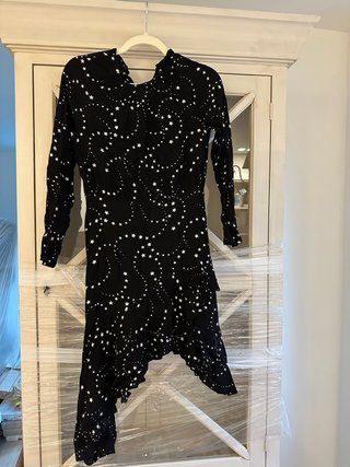 Vestido Maje negro estampado estrellas