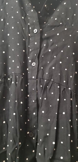 Vestido Zara lunares negro talla M