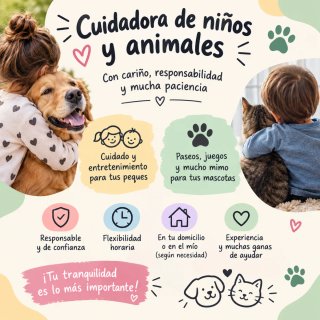 Cuidadora de niños y animales